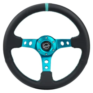 NRG Innovations NRG Innovations Europe NRG Europe NRG Spain NRG Innovations España Volante azul verde esmeralda Volante cuero RST-006TL coche NRG Innovations distribuidor España NRG Innovations dealer europe volante desplazado leader turquise teal blue green steering wheel