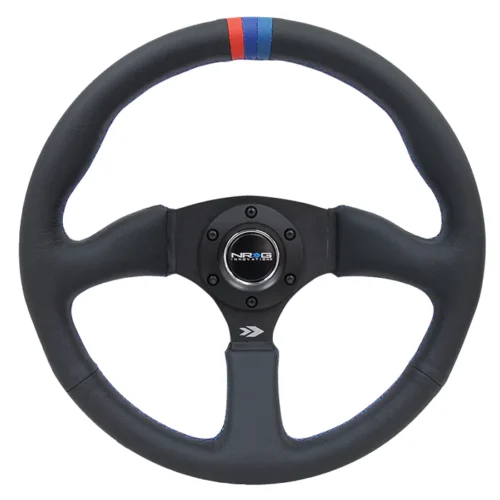 Volante de cuero inspiración JDM colores BMW M - RST-023MB-R-M3