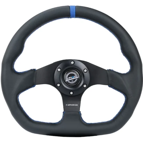 Volante plano de cuero - RST-024MB-R-BL