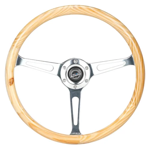 Volante clásico de 38cm madera clara