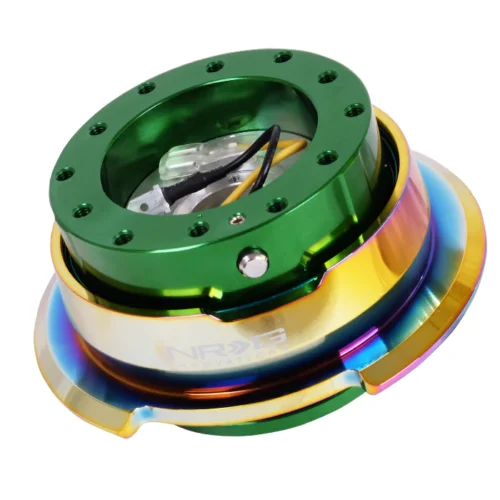 2.8 Quick Release Extraible Rápido Green Chrome para volante